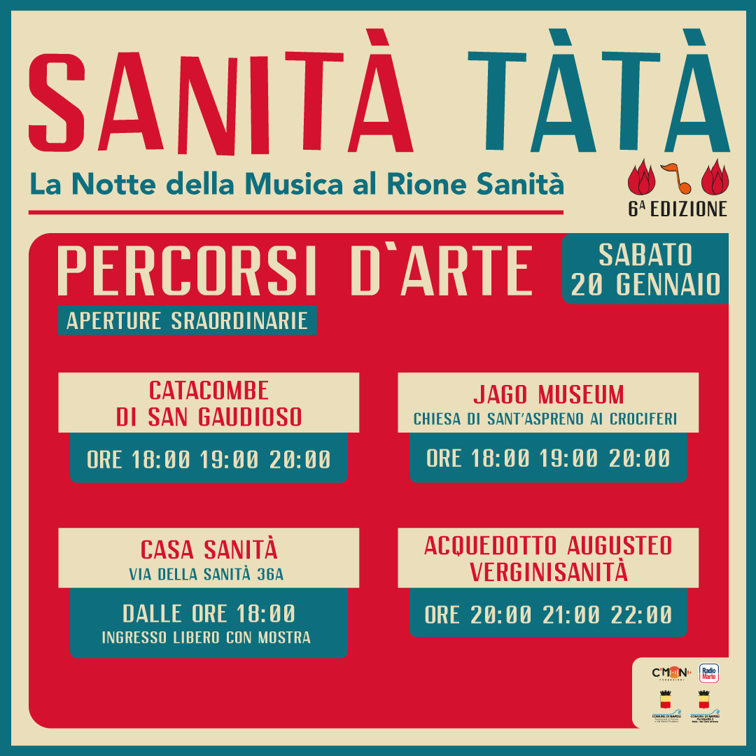 "Sanità TàTà": Una Serata di Cultura, Arte e Musica a Napoli il 20 Gennaio 2024